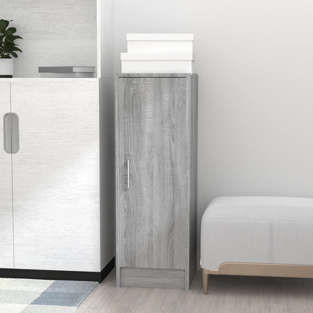 VidaXL Schoenenkast 32x35x92 cm bewerkt hout grijs sonoma eikenkleurig