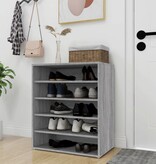 VidaXL Schoenenkast 60x35x70 cm bewerkt hout grijs sonoma eikenkleurig