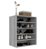 VidaXL Schoenenkast 60x35x70 cm bewerkt hout grijs sonoma eikenkleurig