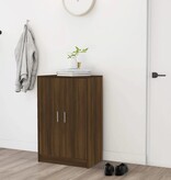 VidaXL Schoenenkast 60x35x92 cm bewerkt hout bruin eikenkleur