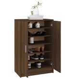 VidaXL Schoenenkast 60x35x92 cm bewerkt hout bruin eikenkleur