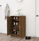 VidaXL Schoenenkast 60x35x92 cm bewerkt hout gerookt eikenkleurig