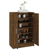 VidaXL Schoenenkast 60x35x92 cm bewerkt hout gerookt eikenkleurig