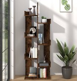 VidaXL Boekenkast 48x25,5x140 cm bewerkt hout gerookt eikenkleurig