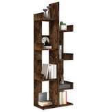 VidaXL Boekenkast 48x25,5x140 cm bewerkt hout gerookt eikenkleurig
