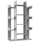 VidaXL Boekenkast 86x25,5x140 cm bewerkt hout grijs sonoma eiken
