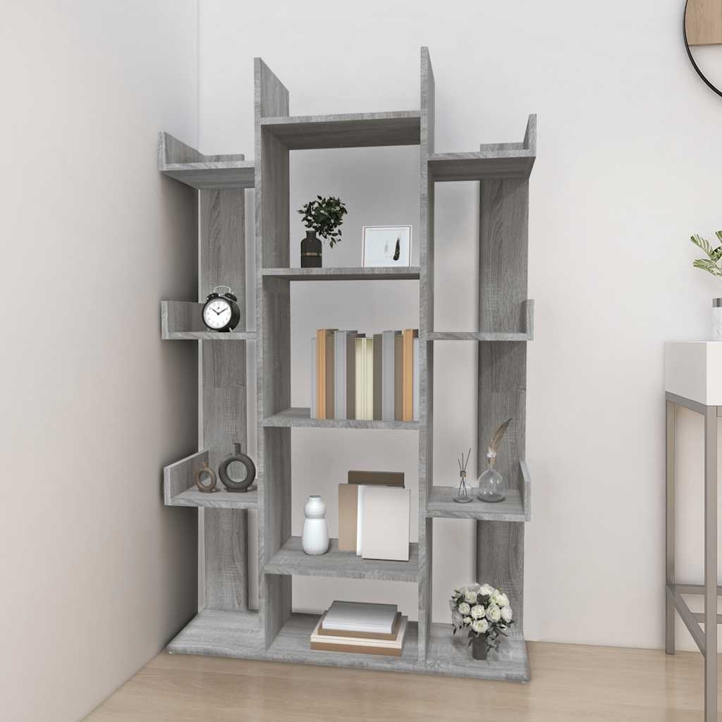 VidaXL Boekenkast 86x25,5x140 cm bewerkt hout grijs sonoma eiken