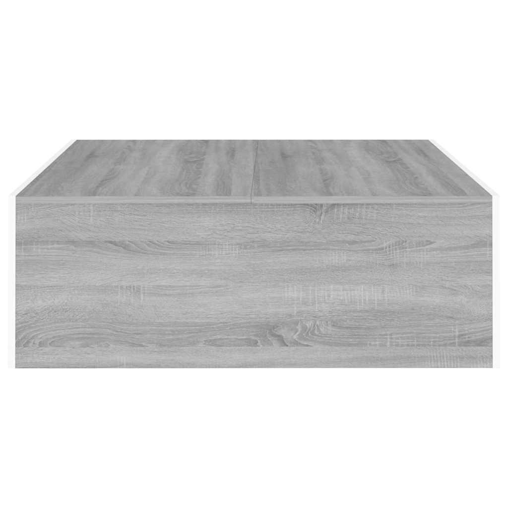VidaXL Salontafel 100x100x35 cm bewerkt hout grijs sonoma eikenkleurig