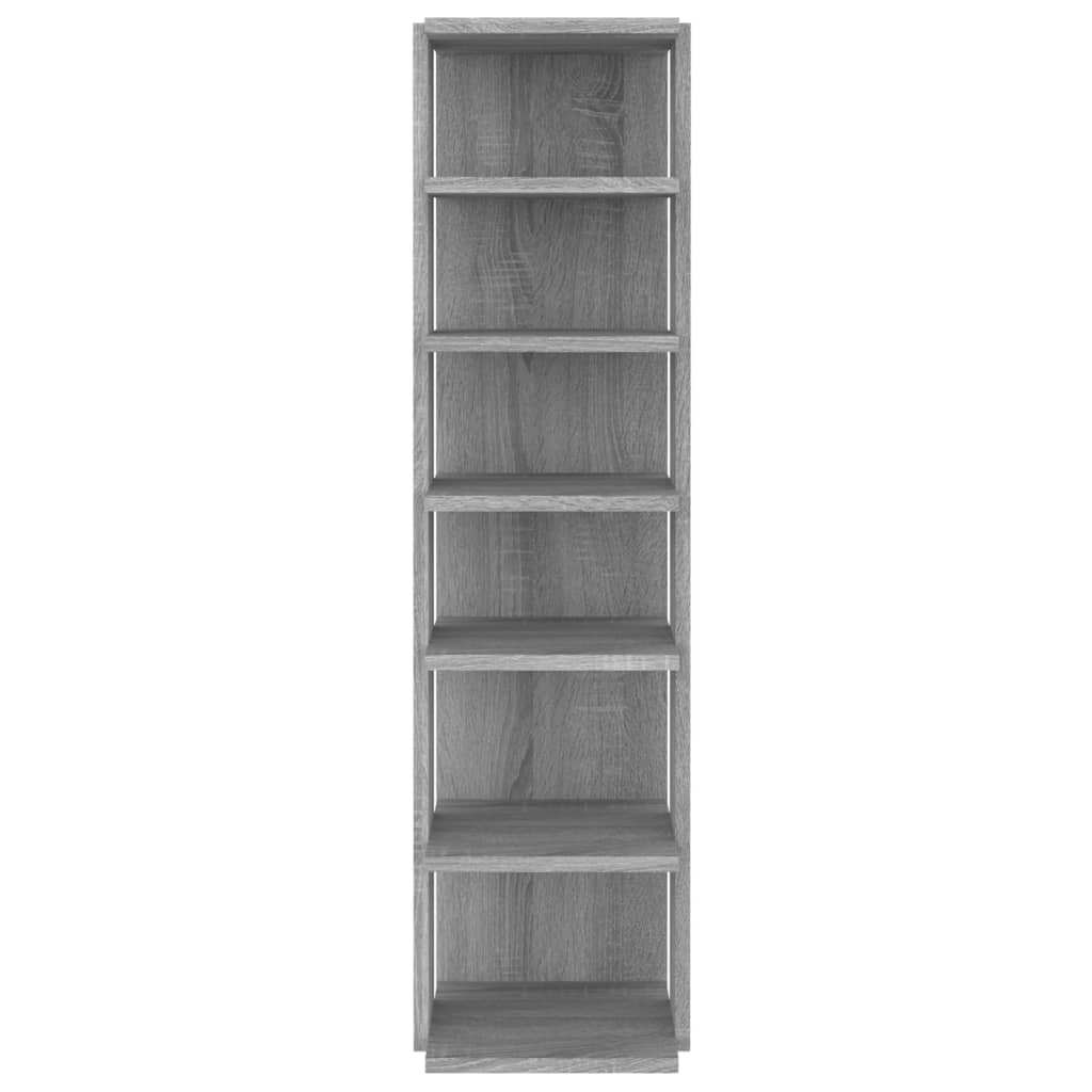 VidaXL Schoenenrekken 2 st 27,5x27x102 cm bewerkt hout grijs sonoma