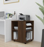 VidaXL Rolkast 60x53x72 cm bewerkt hout bruin eikenkleur