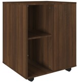 VidaXL Rolkast 60x53x72 cm bewerkt hout bruin eikenkleur