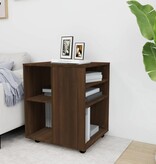 VidaXL Rolkast 60x53x72 cm bewerkt hout bruin eikenkleur