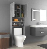 VidaXL Wasmachinekast 64x25,5x190 cm grijs sonoma eikenkleurig