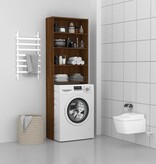 VidaXL Wasmachinekast 64x24x190 cm bruin eikenkleur