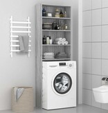 VidaXL Wasmachinekast 64x24x190 cm grijs sonoma eikenkleurig