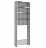 VidaXL Wasmachinekast 64x24x190 cm grijs sonoma eikenkleurig