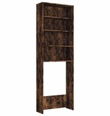 VidaXL Wasmachinekast 64x24x190 cm gerookt eikenkleurig