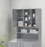 VidaXL Wasmachinekast 70,5x25,5x90 cm grijs sonoma eikenkleurig