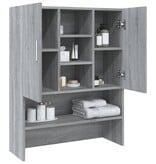 VidaXL Wasmachinekast 70,5x25,5x90 cm grijs sonoma eikenkleurig