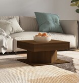 VidaXL Salontafel 57x57x30 cm bewerkt hout bruin eikenkleur
