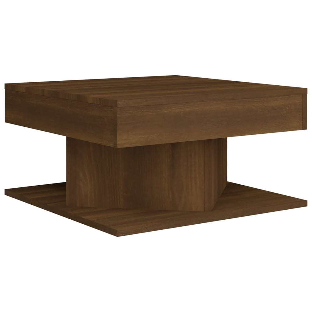 VidaXL Salontafel 57x57x30 cm bewerkt hout bruin eikenkleur