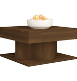 VidaXL Salontafel 57x57x30 cm bewerkt hout bruin eikenkleur