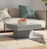 VidaXL Salontafel 57x57x30 cm bewerkt hout grijs sonoma eikenkleurig