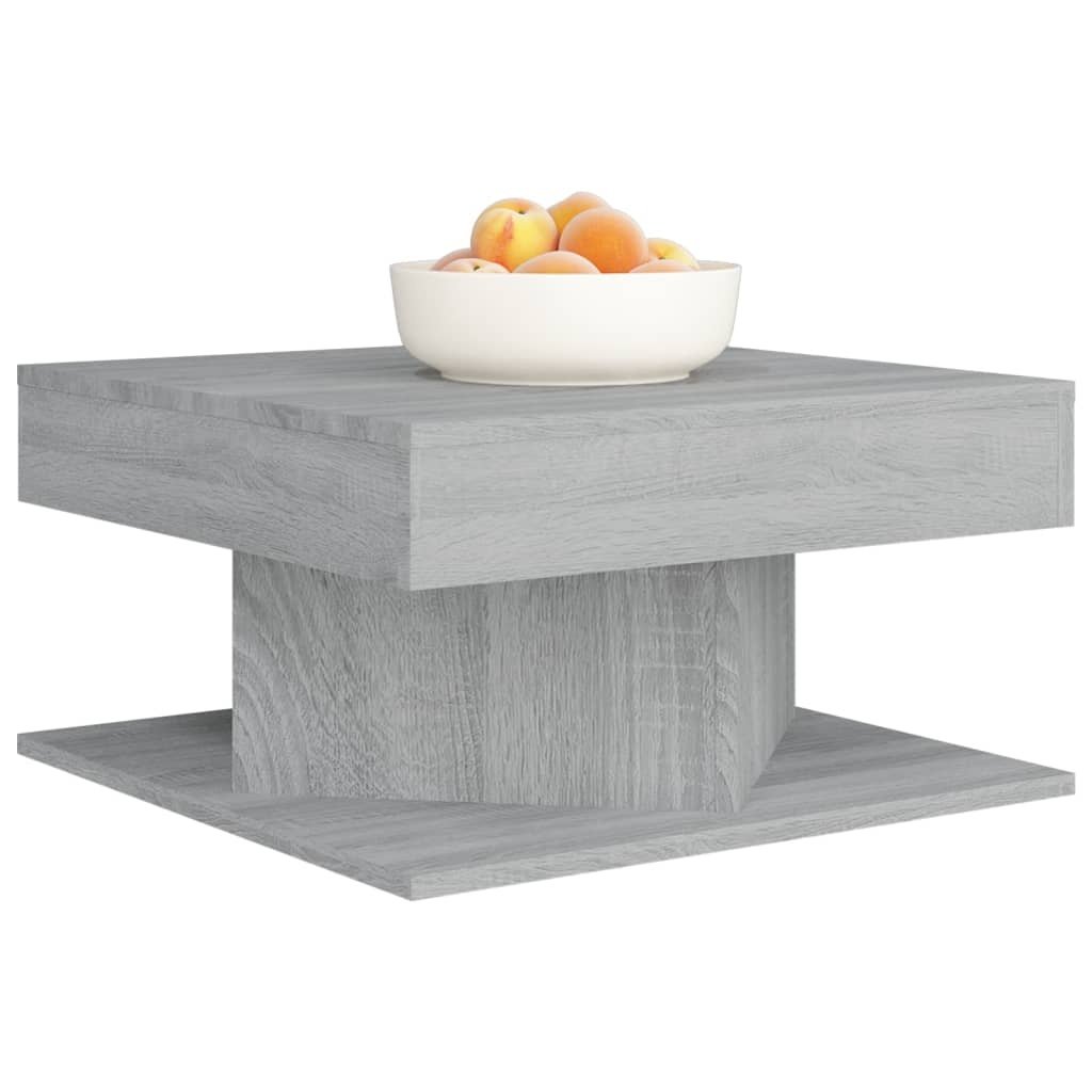 VidaXL Salontafel 57x57x30 cm bewerkt hout grijs sonoma eikenkleurig