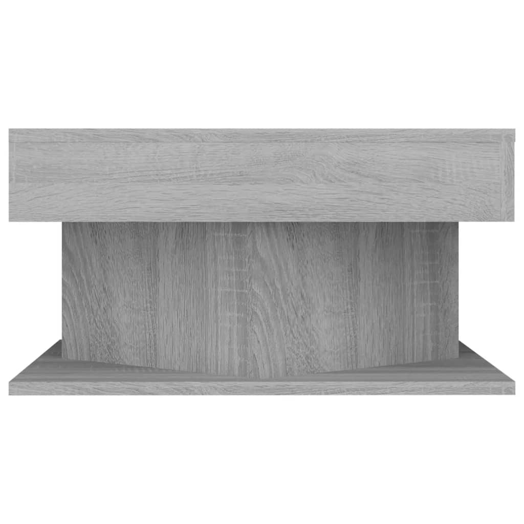 VidaXL Salontafel 57x57x30 cm bewerkt hout grijs sonoma eikenkleurig