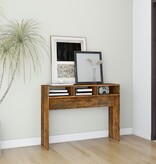 VidaXL Wandtafel 105x30x80 cm bewerkt hout gerookt eikenkleurig