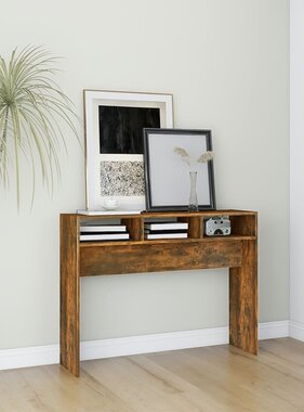 VidaXL Wandtafel 105x30x80 cm bewerkt hout gerookt eikenkleurig