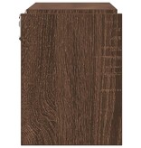 VidaXL Wandschappen 2 st 100x15x20 cm bewerkt hout bruin eikenkleur