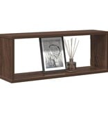 VidaXL Wandschappen kubus 4 st 60x15x23 cm bewerkt hout bruin eiken