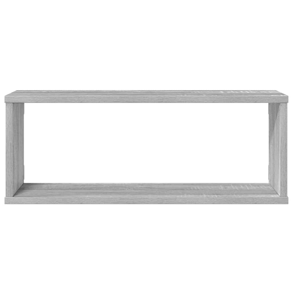 VidaXL Wandschappen kubus 4 st 60x15x23 cm bewerkt hout grijs sonoma
