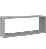VidaXL Wandschappen kubus 2 st 60x15x23 cm bewerkt hout grijs sonoma