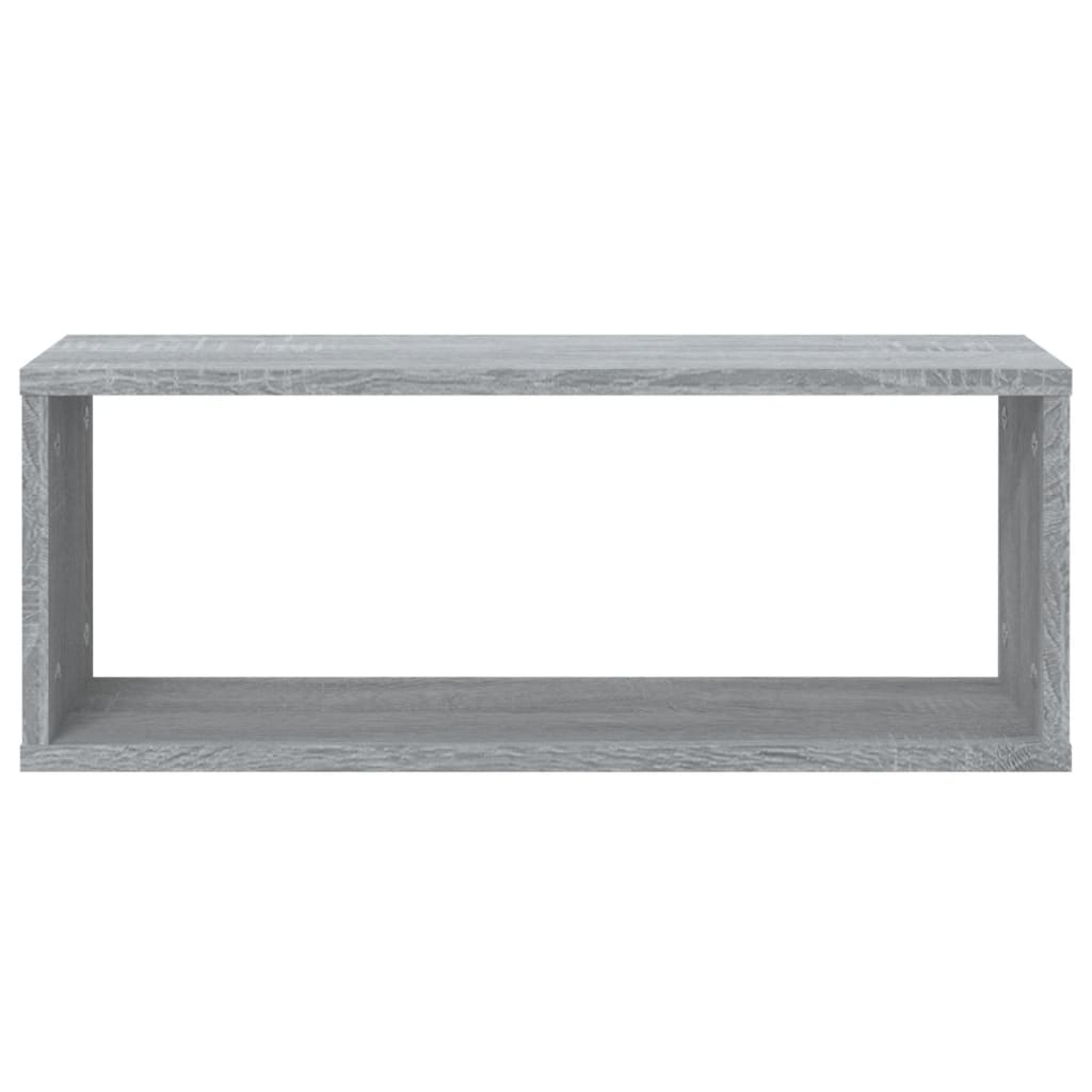 VidaXL Wandschappen kubus 2 st 60x15x23 cm bewerkt hout grijs sonoma