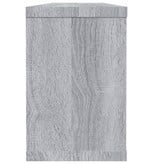 VidaXL Wandschappen kubus 2 st 60x15x23 cm bewerkt hout grijs sonoma