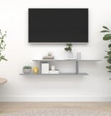 VidaXL Tv-wandschap 125x18x23 cm bewerkt hout grijs sonoma eikenkleur