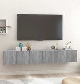 VidaXL Tv-hangmeubels 3 st 60x30x30 cm bewerkt hout grijs sonoma eiken