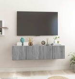 VidaXL Tv-hangmeubelen 2 st 60x30x30 cm bewerkt hout grijs sonoma