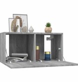 VidaXL Tv-hangmeubelen 2 st 60x30x30 cm bewerkt hout grijs sonoma