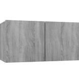 VidaXL Tv-hangmeubelen 2 st 60x30x30 cm bewerkt hout grijs sonoma