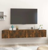 VidaXL Tv-hangmeubelen 3 st 60x30x30 cm gerookt eikenkleurig