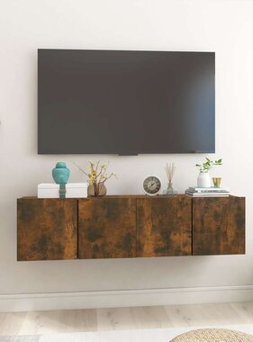 VidaXL Tv-hangmeubelen 2 st 60x30x30 cm gerookt eikenkleurig
