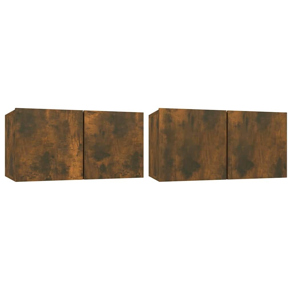 VidaXL Tv-hangmeubelen 2 st 60x30x30 cm gerookt eikenkleurig