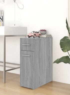 VidaXL Apothekerskast 20x45,5x60 cm bewerkt hout grijs sonoma eiken