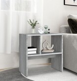 VidaXL Bijzettafel 50x30x50 cm bewerkt hout grijs sonoma eikenkleurig