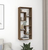 VidaXL Wandschap 36x16x90 cm bewerkt hout bruin eikenkleur