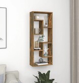 VidaXL Wandschap 36x16x90 cm bewerkt hout gerookt eikenkleurig