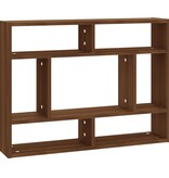 VidaXL Wandschap 75x16x55 cm bewerkt hout bruin eikenkleur